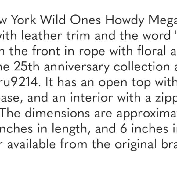 Kate Spade 25th Birthday "Howdy" Tote - Picture 11 of 11